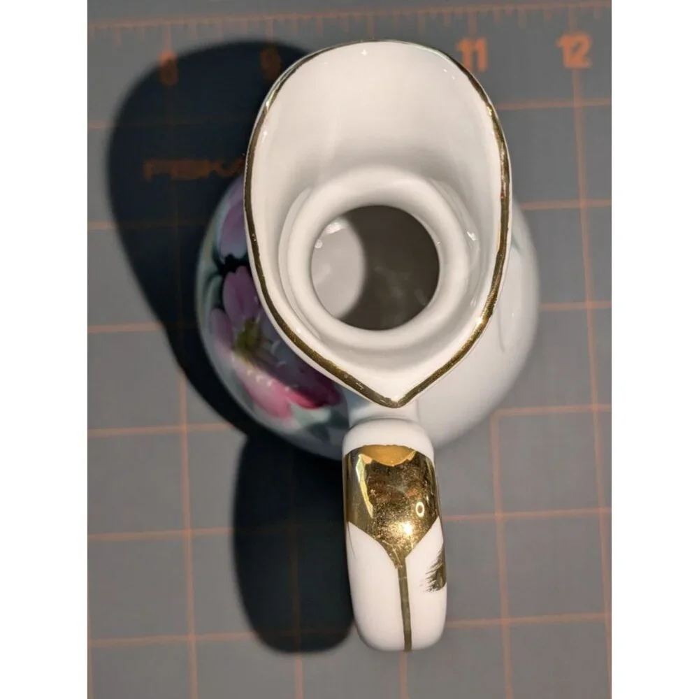 Vintage Noritake Azalea Porcelain Cruet Stopper Oil Vinegar red mark - Picture 8 of 10